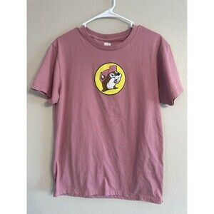 Buc-ee's Women's Keep On Smiling Buc-ee's Beaver Pink Crew Neck T-Shirt M
